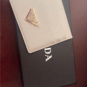 Prada Cream Card Holder